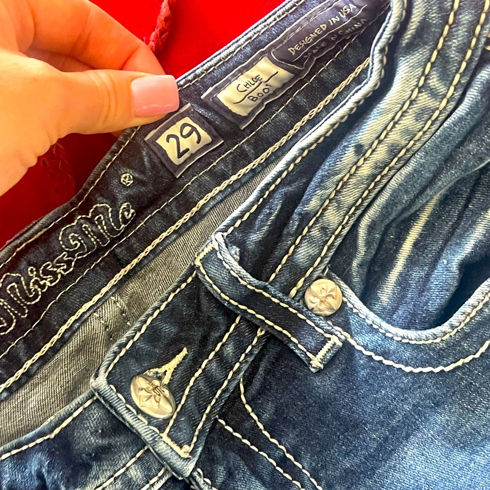 Miss me jeans with cow print pockets